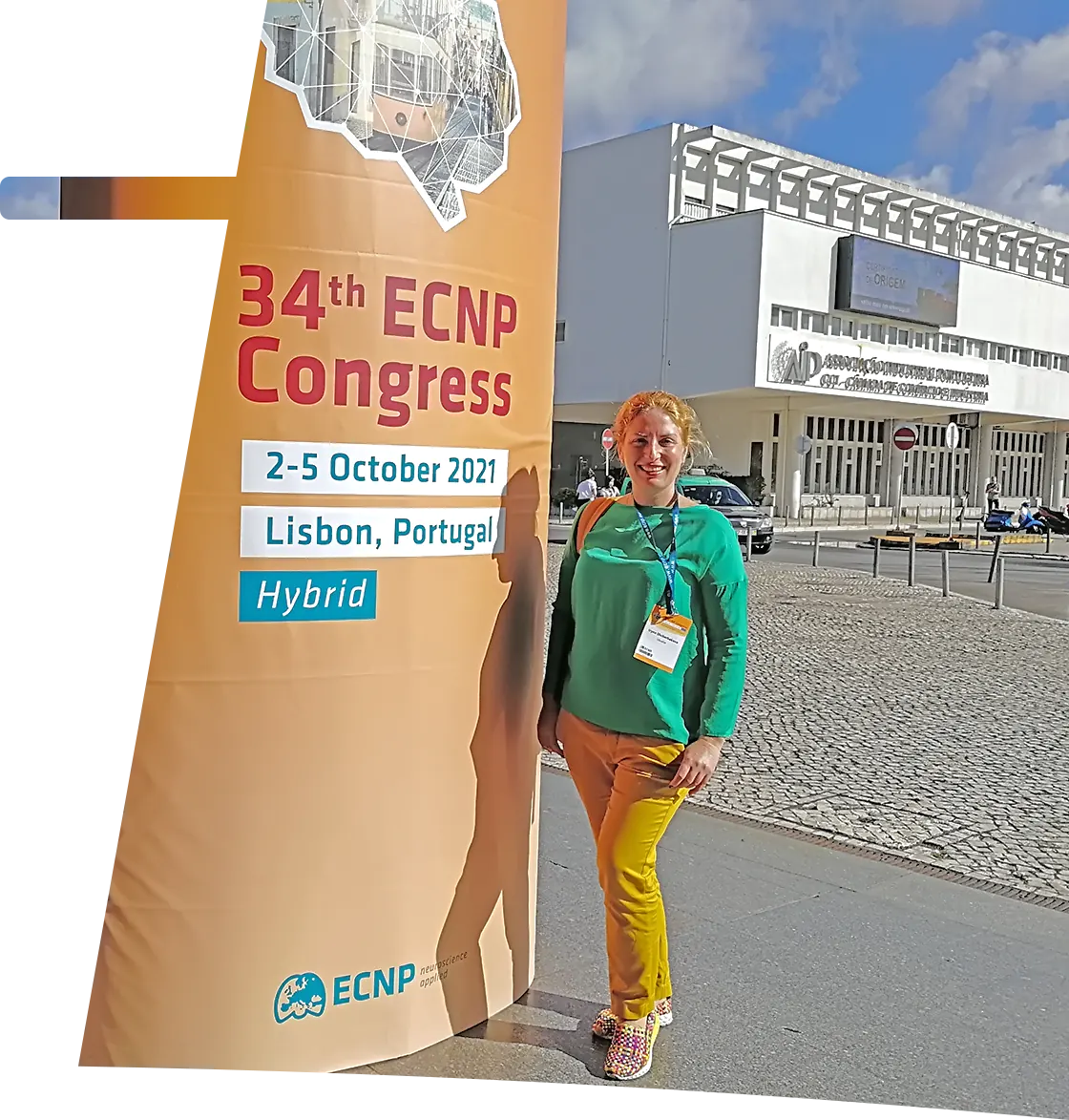 Ірина Щербакова. 34th ECNP Congress, Lisbon, Portugal